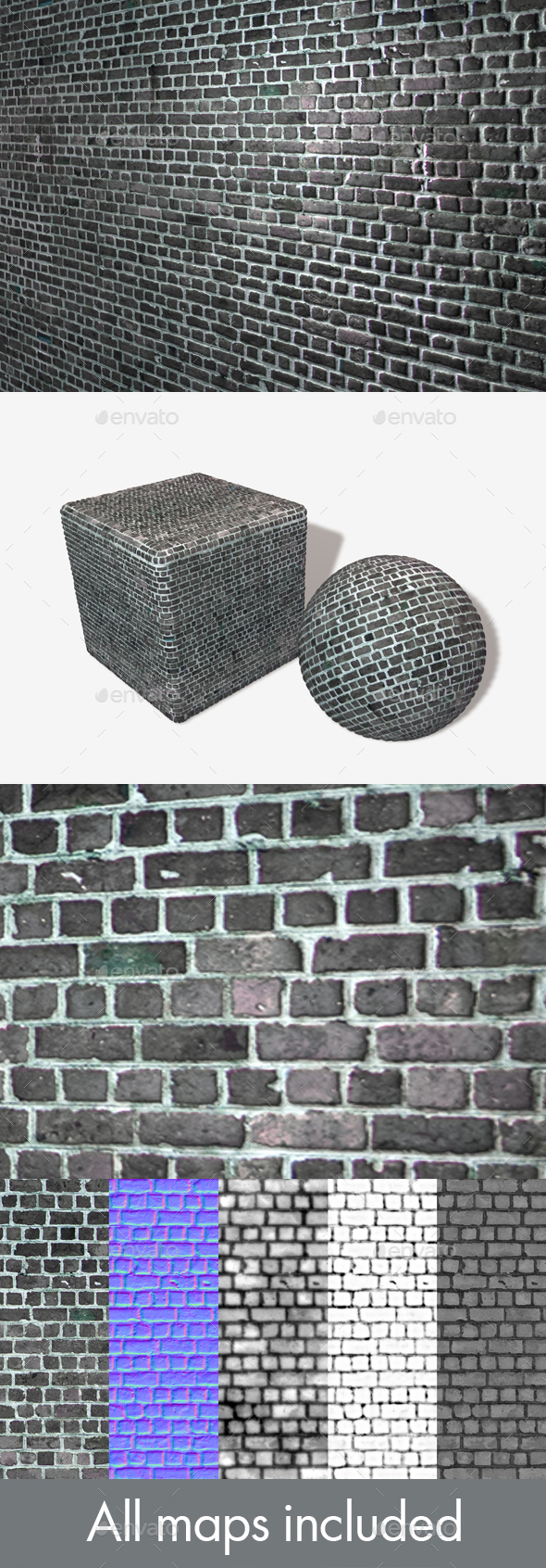 Dark Messy Brick - 3Docean 26022392