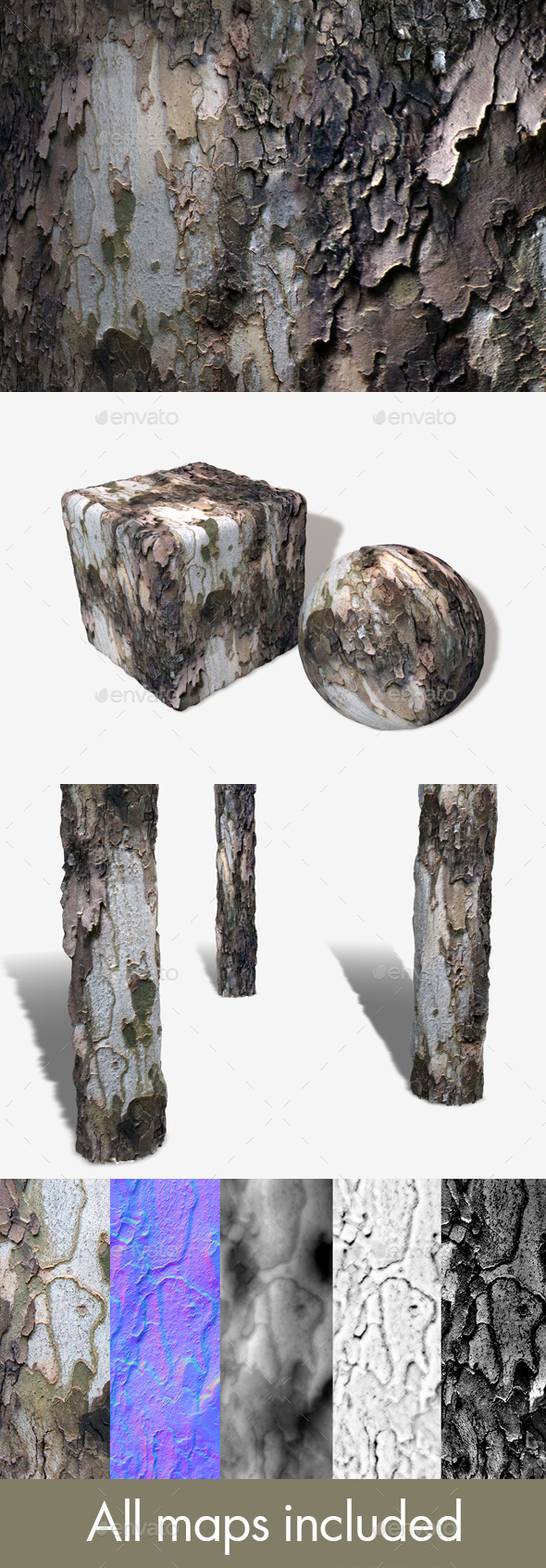 Peeling Tree Bark - 3Docean 26022406