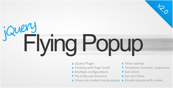 jQuery Flying Popup - CodeCanyon 175653
