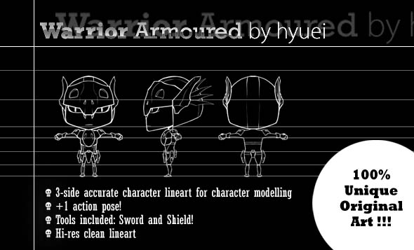 Warrior Character Sheet - 3Docean 89864