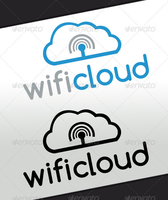 Wifi Cloud Logo - Abstract Logo Templates