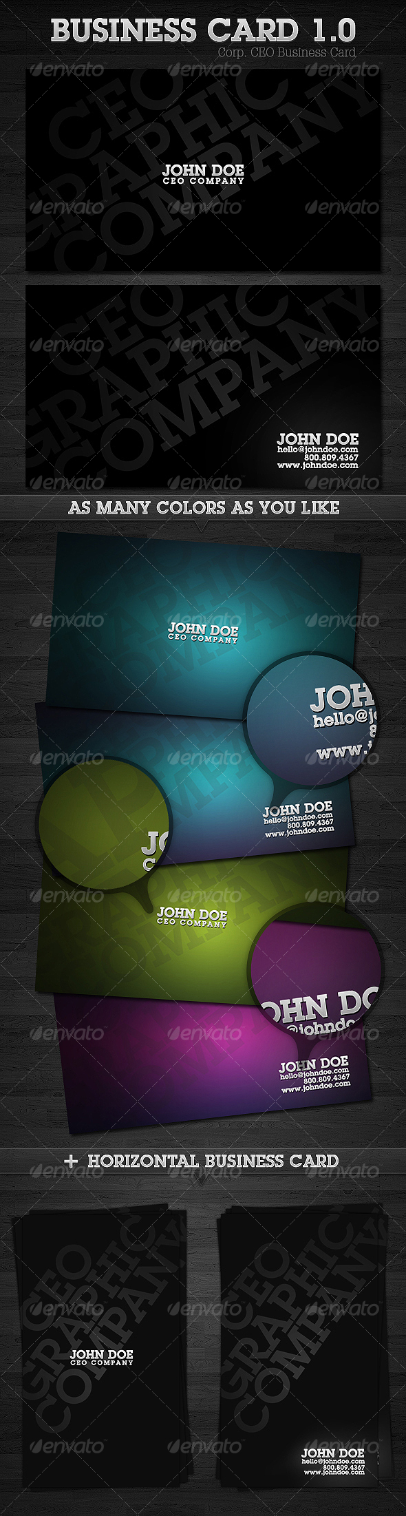 Corp. CEO Business Card 1.0 - Corporate Business Cards
