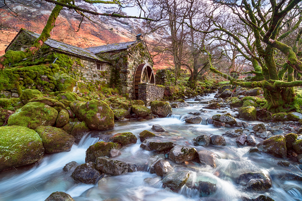 An ancient water mill on the banks of Combe Gill