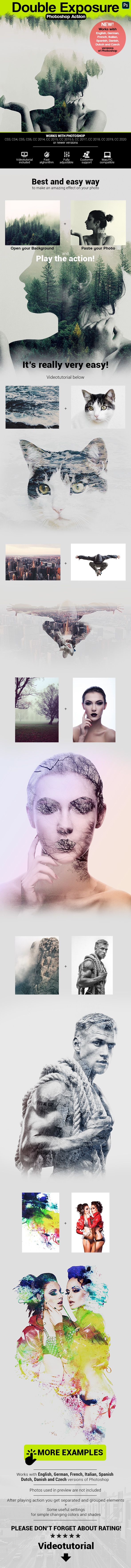 Double Exposure Photoshop Action