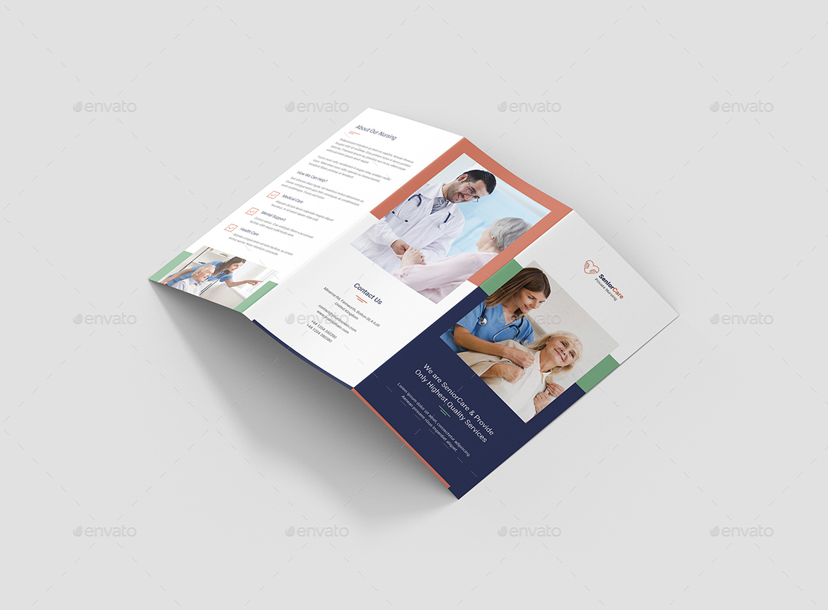 Senior Care – Brochures Bundle Print Templates 8 in 1, Print Templates