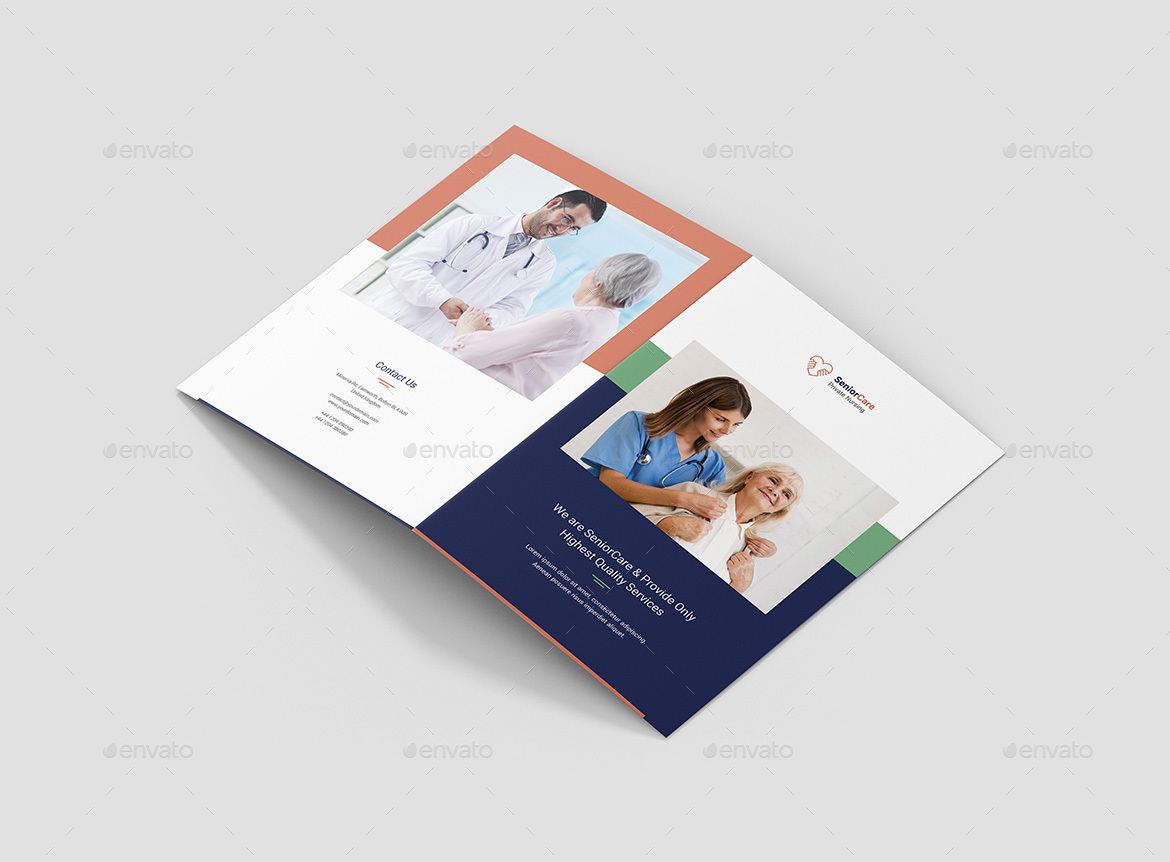 Senior Care – Brochures Bundle Print Templates 8 in 1, Print Templates