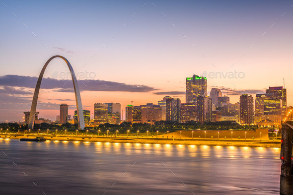 St. Louis, Missouri, USA Skyline - Stock Photo - Images