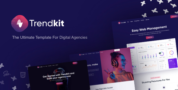 Incredible Trendkit - Digital  Agencies  & SaaS  Template