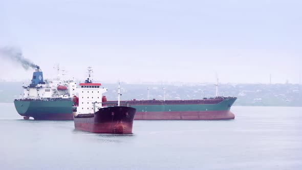 Cargo Vessels Passing By