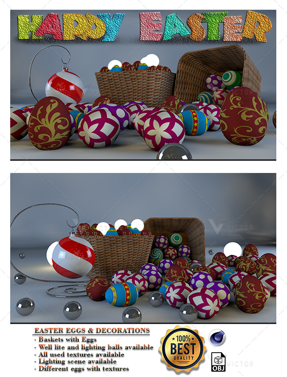 Easter Eggs Set - 3Docean 26064718