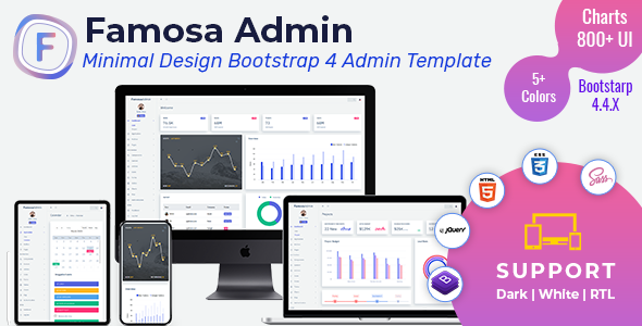 Famosa Admin Template - ThemeForest 26006019