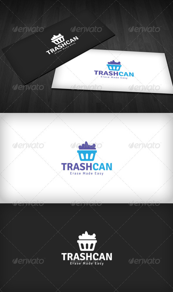 Trash Can Logo - Objects Logo Templates