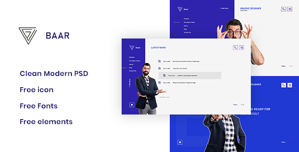 Baar - Personal PSD Template