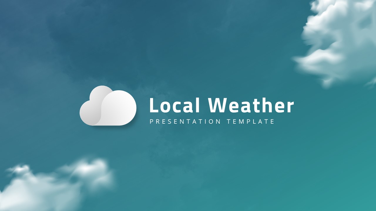 Local Weather Forecast Presentation Template, Presentation Templates