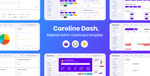 Caroline Dash Material Responsive Admin Template