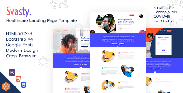 Svasty Healthcare Landing - ThemeForest 26079452