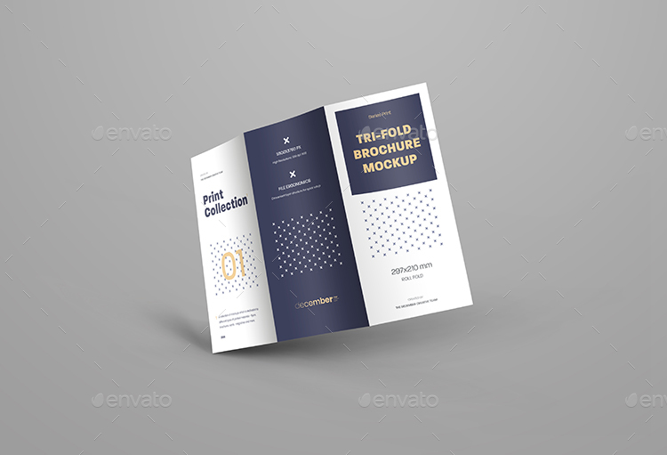 7 Mockups Leafleat DL Trifold Brochure, Graphics | GraphicRiver