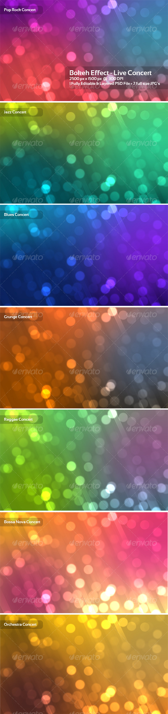 Bokeh Effect - Live Concert - Backgrounds Graphics