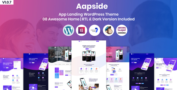Aapside – App Landing WordPress Theme