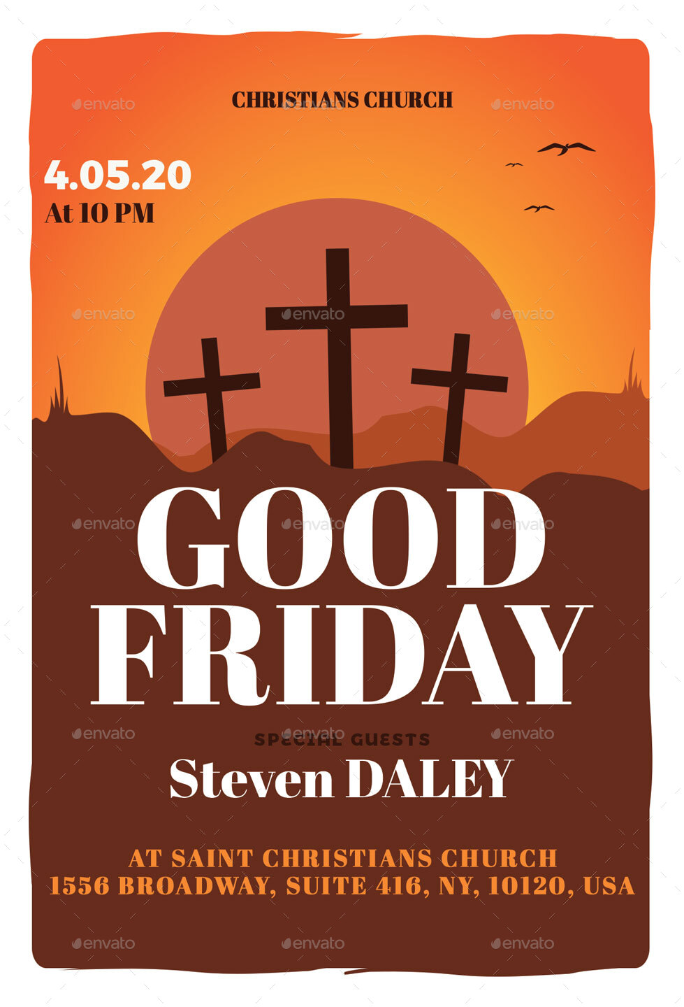 Good Friday Church Flyer, Print Templates | GraphicRiver