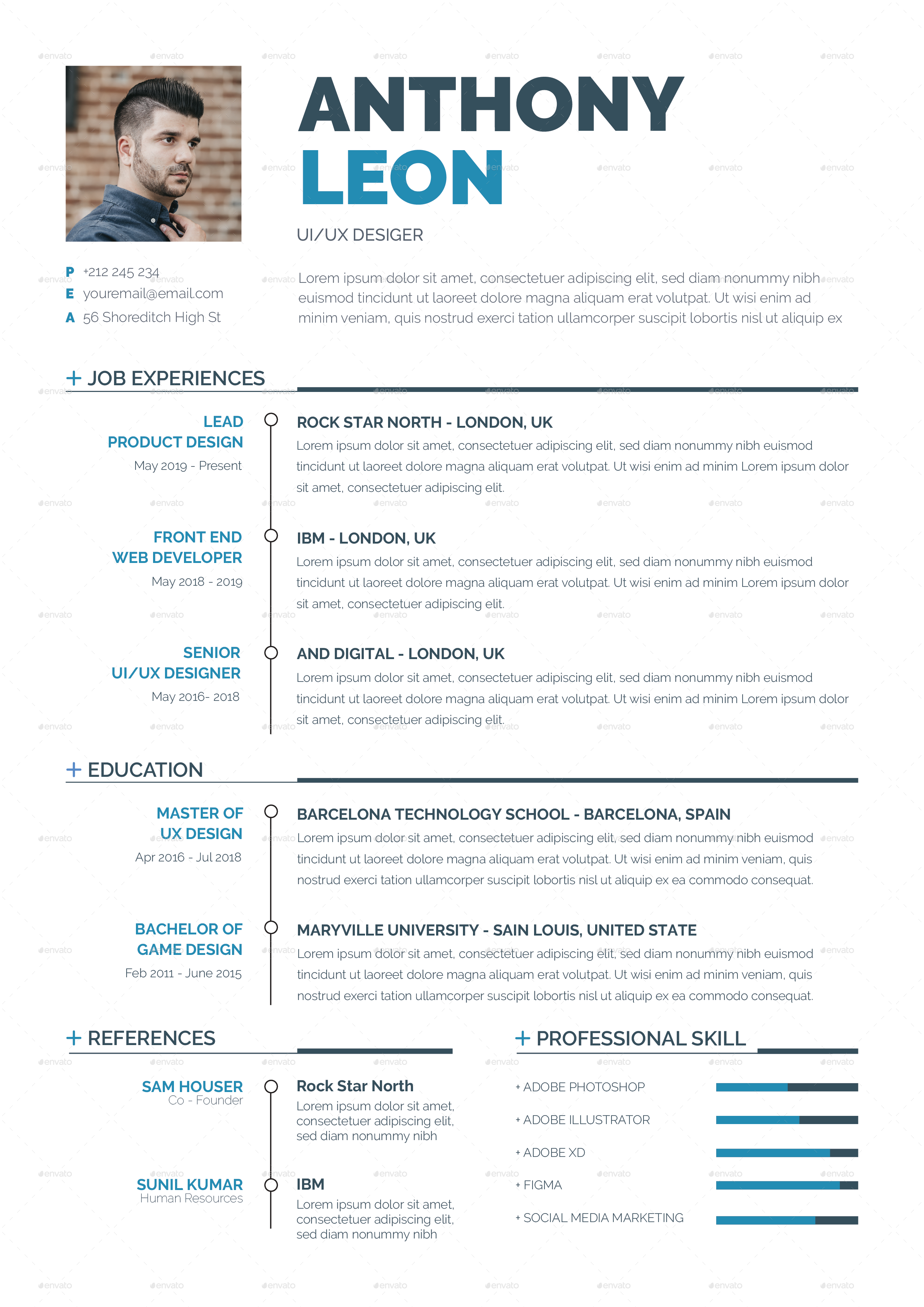 Modern and Clean Resume, Print Templates | GraphicRiver