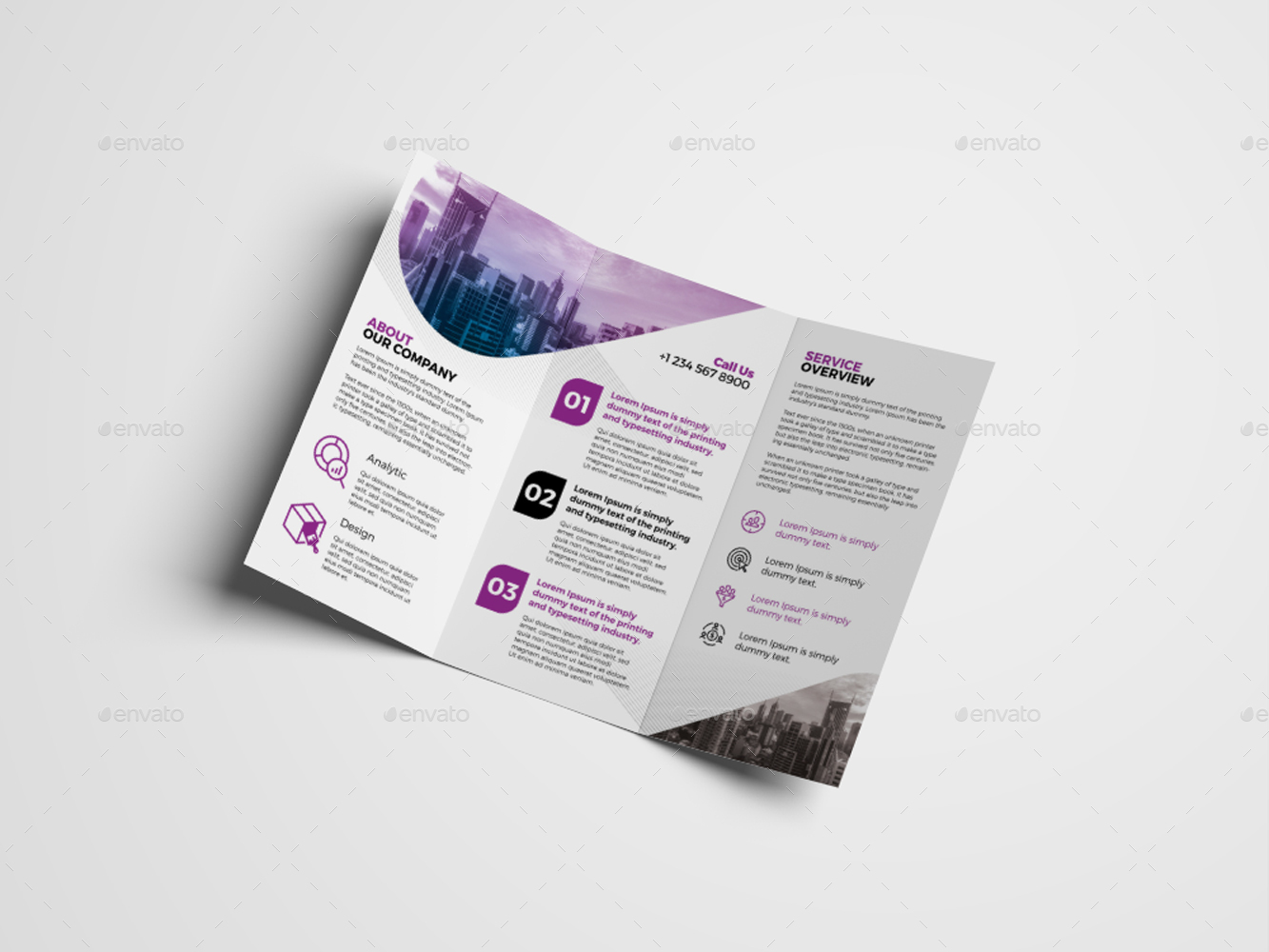 Brochure Pack Trifold + Bifold + Flyer & Business Card, Print Templates