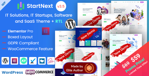 StartNext – IT & Business Startups WordPress Theme