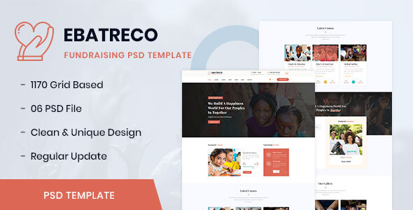 Ebatreco - Fundraising PSD Template