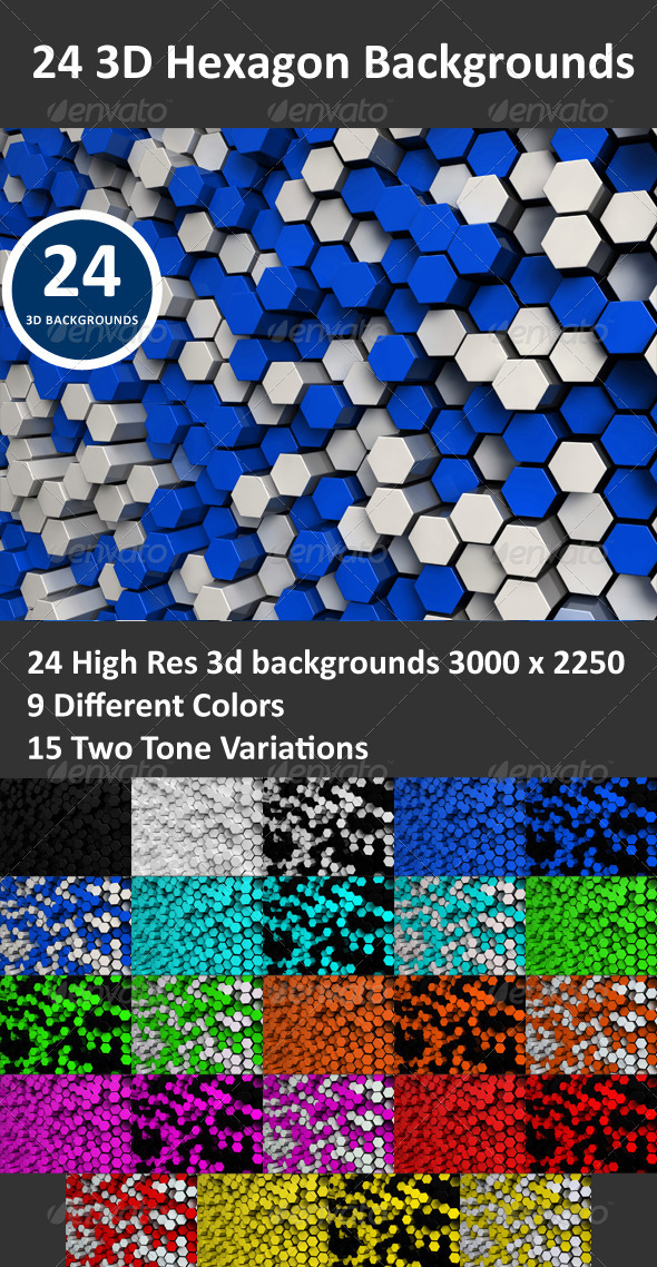 Hexagon 3D Backgrounds