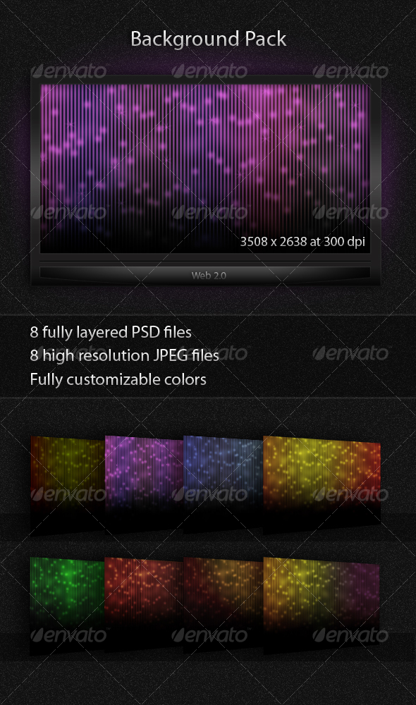 Background Pack WEB 2.0 Style v2 - Backgrounds Graphics