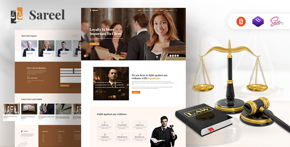 Extraordinary Sareel – Lawyer and Attorney HTML Template