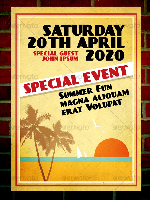 Retro Flyer A4 - Clubs & Parties Events