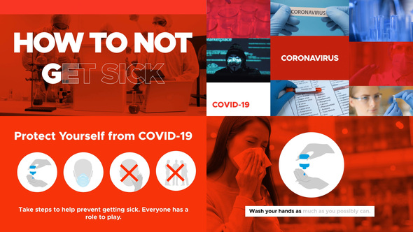 Coronavirus Titles Broadcast - VideoHive 26129014