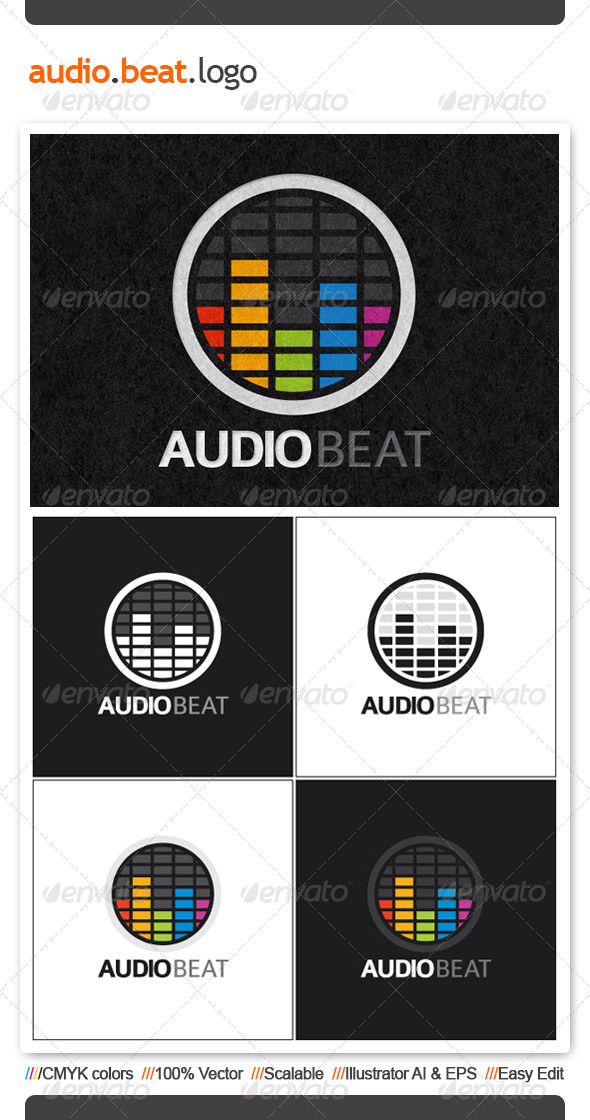 Audio Beat Logo Template - Symbols Logo Templates