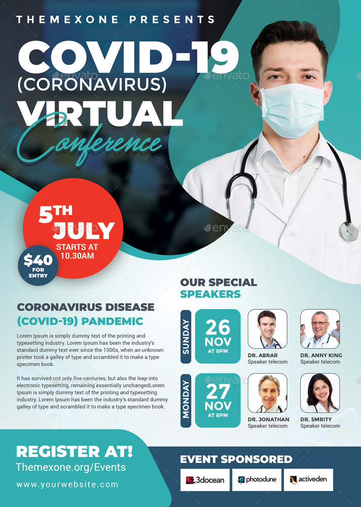 Virtual Conference Flyer by themexone | GraphicRiver