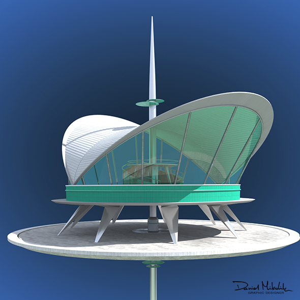 Futuristic Architecture Skyscraper - 3Docean 26133757