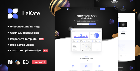 LeKate - Saas - ThemeForest 26136686