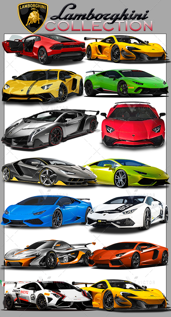 50 Lamborghini Cars - 3Docean 26137344