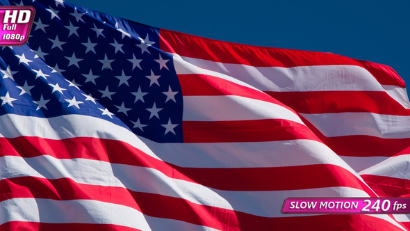 Seamless American Flag Slow Waving alt