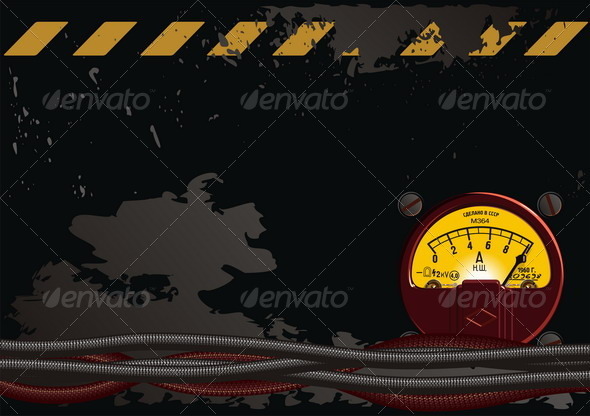 Electrical Grunge Background - Backgrounds Decorative