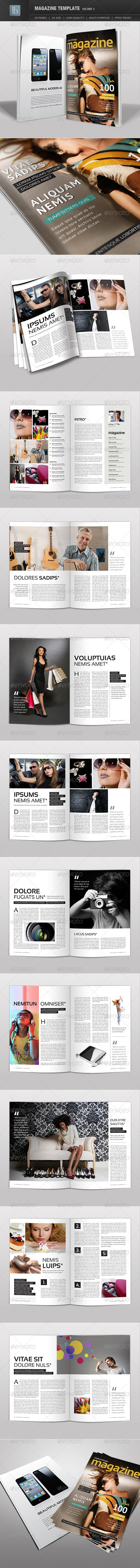 Magazine Template | Volume 3 - Magazines Print Templates