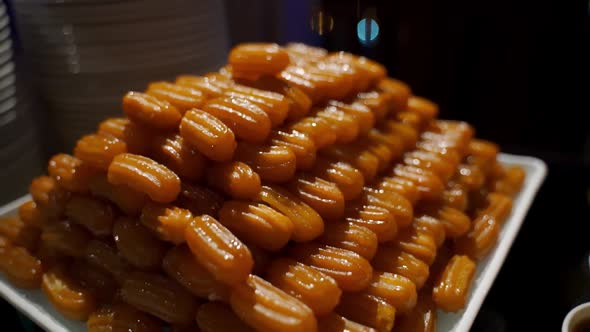 Traditional delicious Turkish ring dessert "Halka tatli".