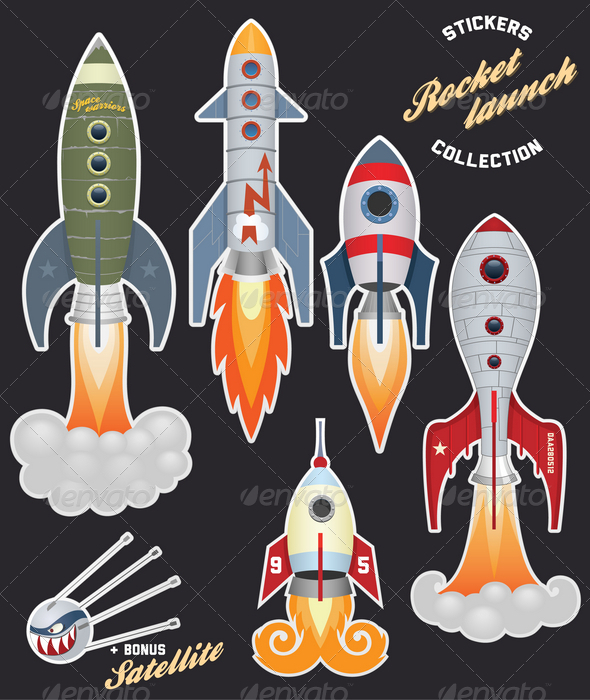 Rocket launch (stickers collection) - Man-made Objects Objects