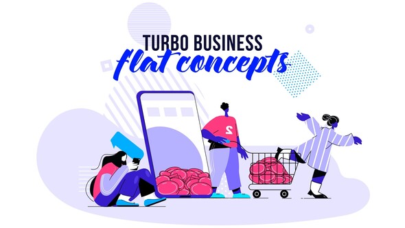Turbo Business - Flat Concept Video Displays template preview