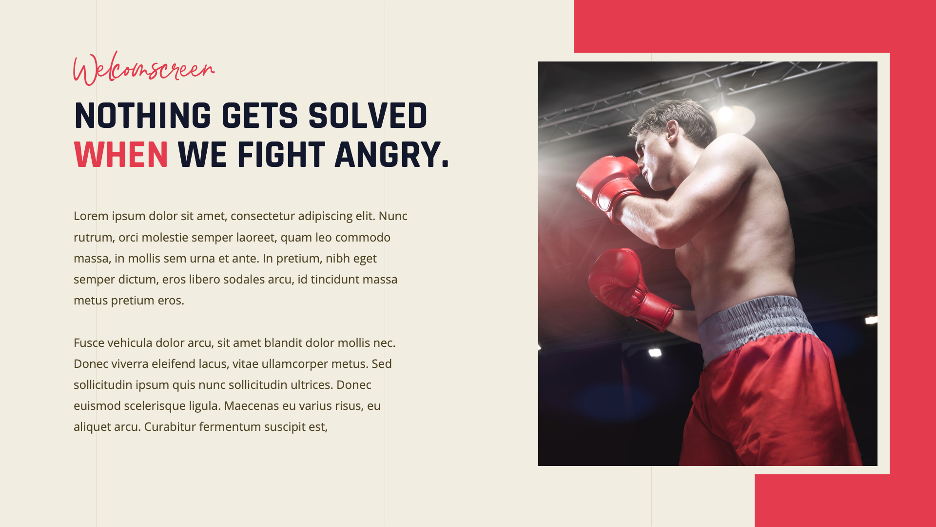 ROCKIE - Boxing & Martial Art Powerpoint Template by MasdikaStudio