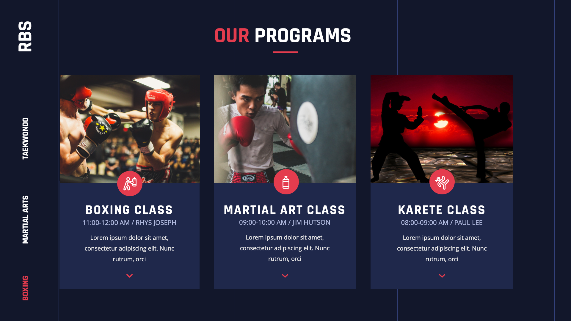 ROCKIE - Boxing & Martial Art Powerpoint Template, Presentation Templates