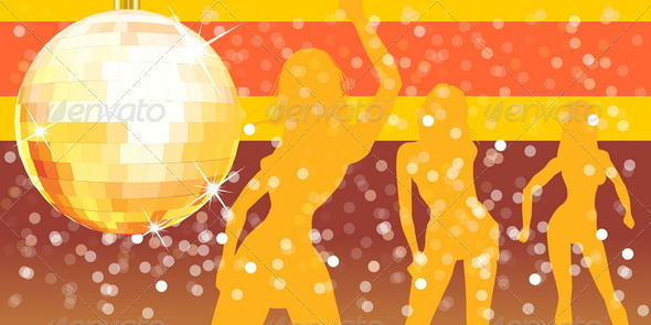 Disco Ball with Pary Background - Backgrounds Decorative