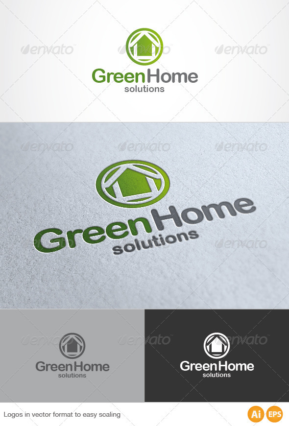 Green Home Logo - Buildings Logo Templates