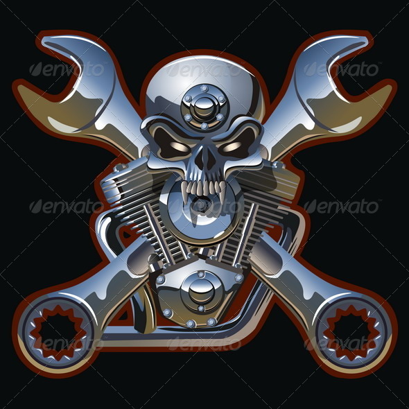 Iron Jolly Roger Skull - Miscellaneous Conceptual