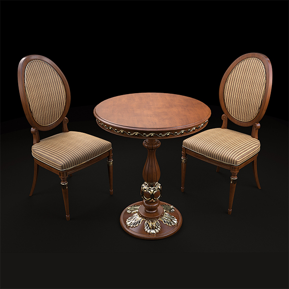 European Style Chair - 3Docean 26145963